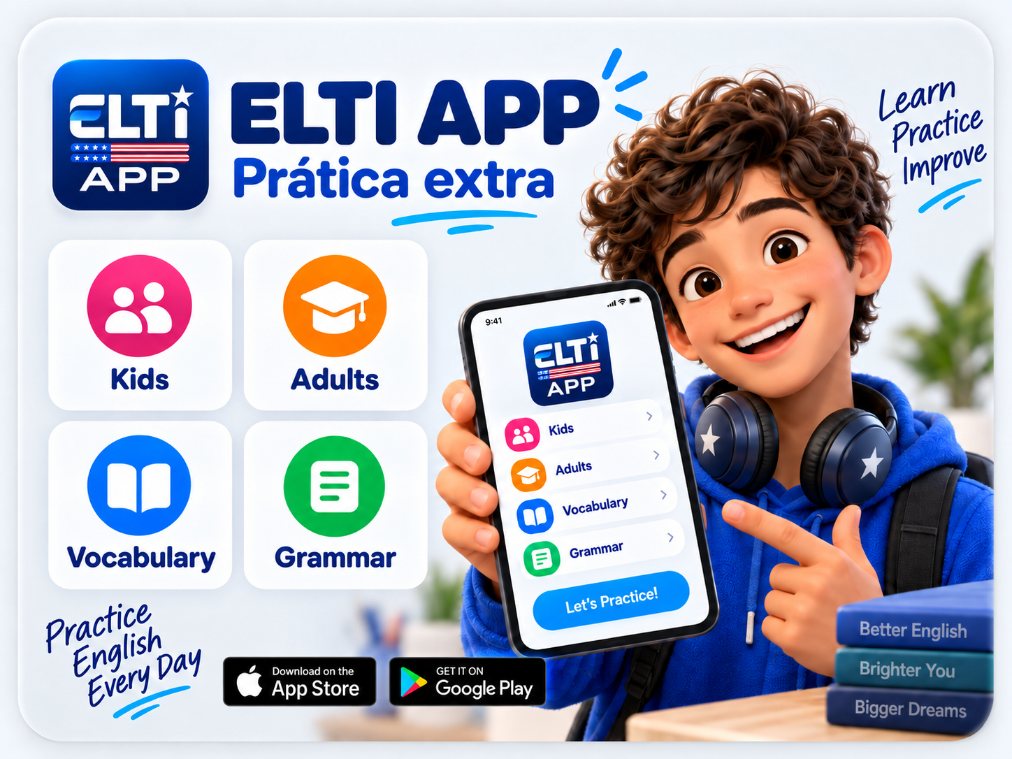 ELTI App — prática extra de inglês
